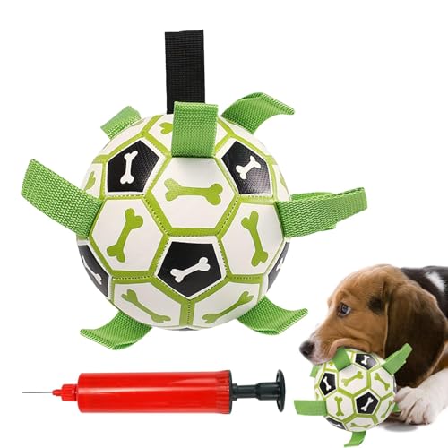 Lainiaoly Fußballspielzeug Für Haustiere Mit Seil, Hund Fußball, Innen & Außen Spielzeug Hund Ball Für Kleine Und Mittelgroße Hunde von Lainiaoly