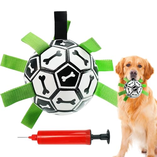 Lainiaoly Fußballspielzeug Für Haustiere Mit Seil, Hund Fußball, Innen & Außen Spielzeug Hund Ball Für Kleine Und Mittelgroße Hunde von Lainiaoly