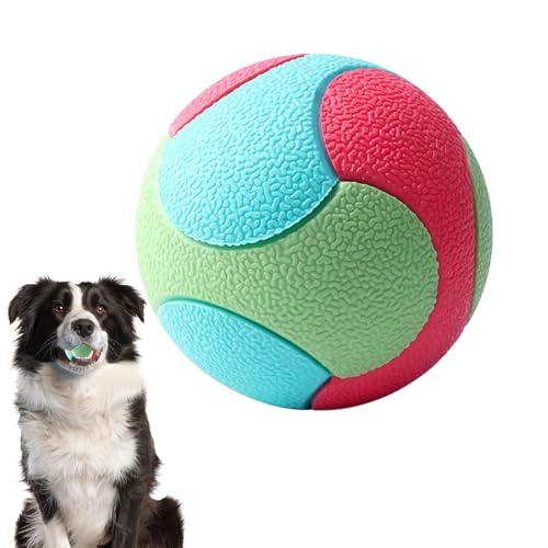 Lainiaoly Hunde-Gummiball, Hunde-Kauspielzeug, Bissfester Gummi-Welpen-Flexibler Kauball, Interaktives Hundespielzeug, Hüpfball, Lebensmittelechtes Spielzeug Zum Training, Spielen, Trainieren, Beißen von Lainiaoly