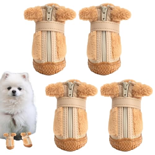 Lainiaoly Winter-Hundestiefel Aus Wolle, rutschfeste Hundestiefel, Pfotenschutz, Katzenhundestiefel, Welpenschuhe, Kleine Hundeschuhe, Atmungsaktive Hundelaufschuhe Für Drinnen Und Draußen von Lainiaoly