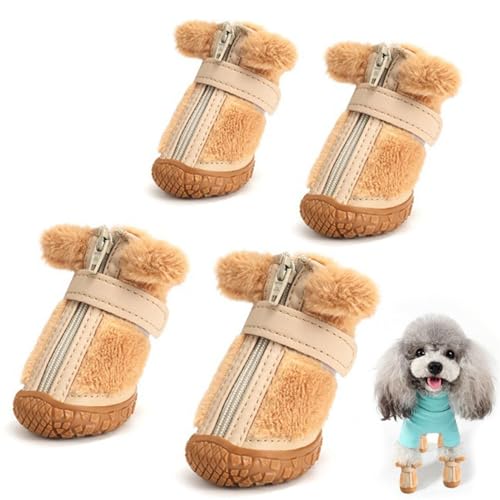 Lainiaoly Winter-Hundestiefel Aus Wolle, rutschfeste Hundestiefel, Pfotenschutz, Katzenhundestiefel, Welpenschuhe, Kleine Hundeschuhe, Atmungsaktive Hundelaufschuhe Für Drinnen Und Draußen von Lainiaoly