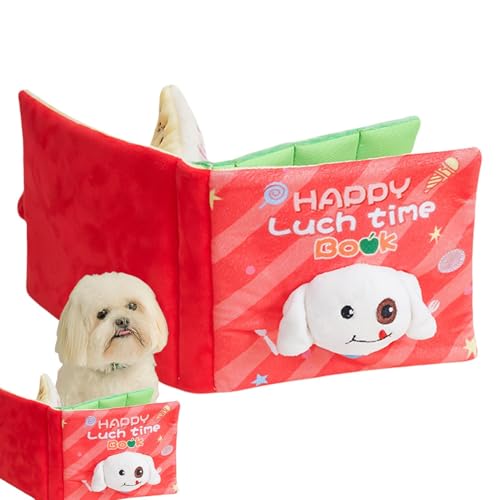 Schnüffelspielzeug für Hunde, Hunde-Puzzlebuch-Leckerli | Hundeschnüffelplüsch,Hund Lunch Box Buch Hund Leckerli Puzzle, Hund Fütterung Matte Interaktives Spielzeug Plüsch Für Haustier Liefert Für von Lainiaoly