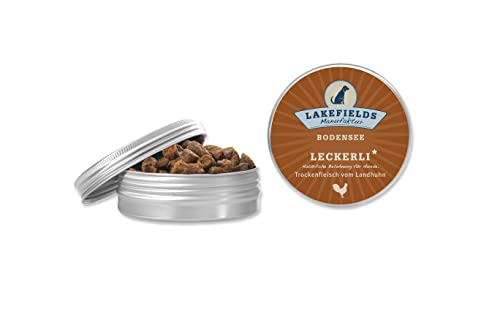 LAKEFIELDS MANUFAKTUR - Hundeleckerli Trockenfleisch Landhuhn, Hundesnack mit Hühnerfleisch 90%, getreidefreie & gesunde Leckerlies, ideal als Trainingsleckerlies, 1 x 50g von Lakefields