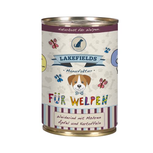 Lakefields Dosenfleisch-Menü Rind für Hundewelpen - Bundle - 6 x 400 g von Lakefields