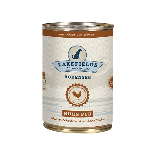 LAKEFIELDS MANUFAKTUR Ergänzungsfutter Huhn PUR für Erwachsene Hunde (6x400g) von Lakefields