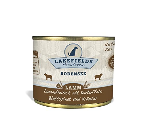 LAKEFIELDS MANUFAKTUR Dosenfleisch-Menü Lamm für Erwachsene Hunde 200g von Lakefields