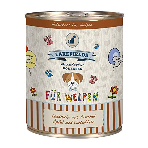 LAKEFIELDS MANUFAKTUR Hochwertiges Premium Welpen Hundefutter (Huhn, 1 x 800 gr) von Lakefields