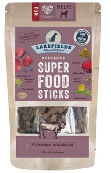 LAKEFIELDS MANUFAKTUR SUPERFOOD Premium Sticks vom Weiderind für Welpen 130 g von Lakefields