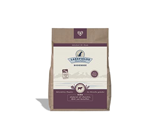 LAKEFIELDS MANUFAKTUR - Premium Hundefutter trocken, Rind 68%, getreidefreies Trockenfutter für ausgewachsene Hunde, Alleinfutter mit Rindfleisch & Kartoffeln, schonend ausgebacken, 1 x 2,5kg von Lakefields