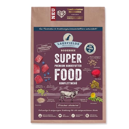 Lakefields Premium SUPERFOOD RIND, die Trockenfutter-Sensation für Ihren Hund, Größe:2 x 2.5 Kg von Lakefields