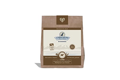 LAKEFIELDS MANUFAKTUR - Premium Hundefutter trocken, Lamm 68%, getreidefreies Trockenfutter für kleine ausgewachsene Hunde, Alleinfutter mit Lammfleisch & Kartoffeln, schonend ausgebacken, 1 x 1kg von Lakefields