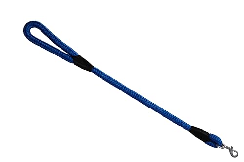 Führleine - Seilleine mit Handschlaufe Basic Maxi + Ø16mm (für große Hunde), 6 Farben, 8 Längen (blau, 0,70m) von Lallebroe