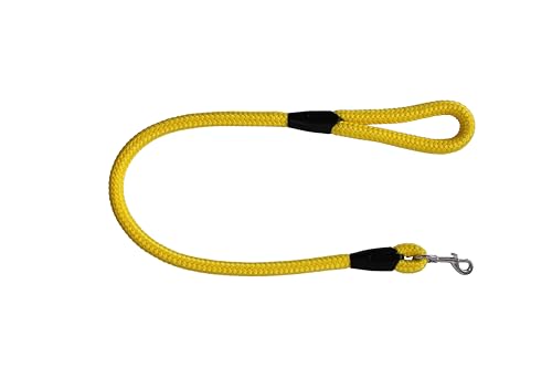 Führleine - Seilleine mit Handschlaufe Basic Maxi + Ø16mm (für große Hunde), 6 Farben, 8 Längen (gelb, 1,00m) von Lallebroe