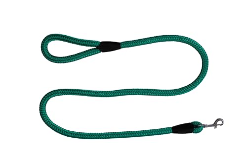Führleine - Seilleine mit Handschlaufe Basic Maxi + Ø16mm (für große Hunde), 6 Farben, 8 Längen (grün, 1,55m) von Lallebroe