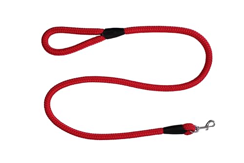 Führleine - Seilleine mit Handschlaufe Basic Maxi + Ø16mm (für große Hunde), 6 Farben, 8 Längen (rot, 1,55m) von Lallebroe