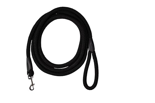 Führleine - Seilleine mit Handschlaufe Basic Maxi + Ø16mm (für große Hunde), 6 Farben, 8 Längen (schwarz, 3,00m) von Lallebroe