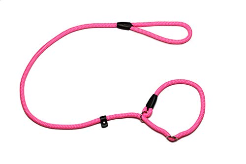 Lallebroe Retrieverleinen Basic mit Zugstopp Ø10mm, 27 Farben, 2 Längen (fluorpink, 1,30m) von Lallebroe