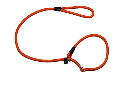 Lallebroe Retrieverleinen Basic mit Zugstopp Ø10mm, 27 Farben, 2 Längen (orange, 1,30m) von Lallebroe