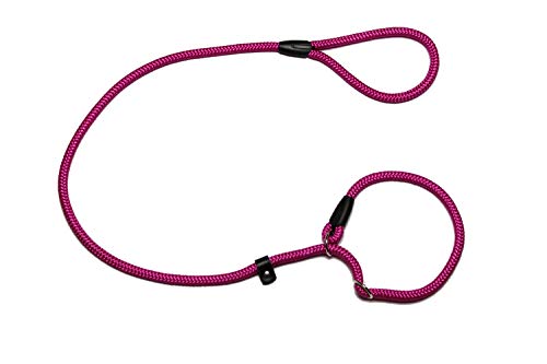 Lallebroe Retrieverleinen Basic mit Zugstopp Ø10mm, 27 Farben, 2 Längen (pink, 1,30m) von Lallebroe