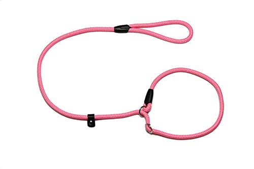 Lallebroe Retrieverleinen Basic mit Zugstopp Ø10mm, 27 Farben, 2 Längen (rosa, 1,30m) von Lallebroe