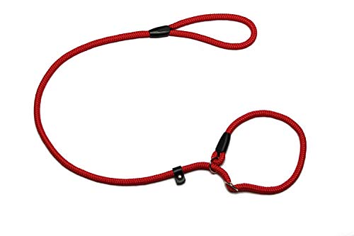 Lallebroe Retrieverleinen Basic mit Zugstopp Ø10mm, 27 Farben, 2 Längen (rot, 1,30m) von Lallebroe