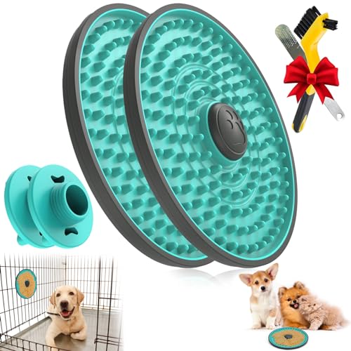 Leckmatte für Hunde, 2 Stück Hundeboxen-Leckpads für langsames Füttern, Leckkissen, Trainingsspielzeug, Kiste, Leckplatte, Bolognese, zur Langeweile und Angstlinderung von Lalolee