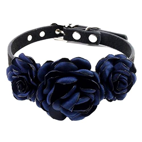 Hundehalsband Für Hündinnen Hunde Katzen Floral Dekorationen Rose Pet Blume Halsbänder Halsketten Mit Metallschnalle Keine Blume Floral Katze Hund Halsbänder Nein Mit Blume Für Mädchen Katzen von Lamala