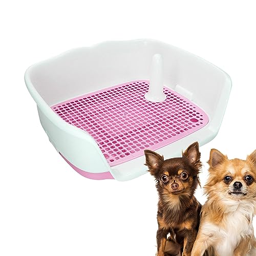 Hundetöpfchentablett, Hundetoilette-PIPI-Pad-Halter, Spritzschutz für Hundetöpfchen mit abnehmbarem Pfosten für kleine, mittelgroße Hunde, Katzen und Hasen Lambo von Lambo