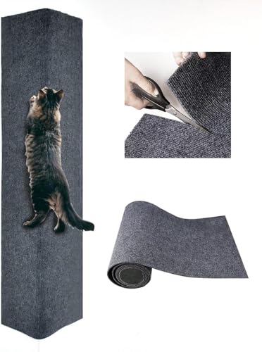 Kratzmatte Für Katzen, Selbstklebend Kratzteppich Katze Wand, Zuschneidbare Kratzbretter Katze Kratzschutz, Teppich Katzenmattenunterlage Teppich Katzenkratzer Möbelschutz von Lambo