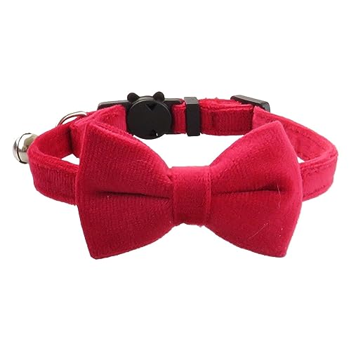 Lambo Haustierhalsband mit Glocke - Hundehalsband mit Fliege und Glöckchen,Haustierbedarf für Outdoor-Aktivitäten für Fotografie, Hochzeit, Zuhause, Spazierengehen, Reisen von Lambo