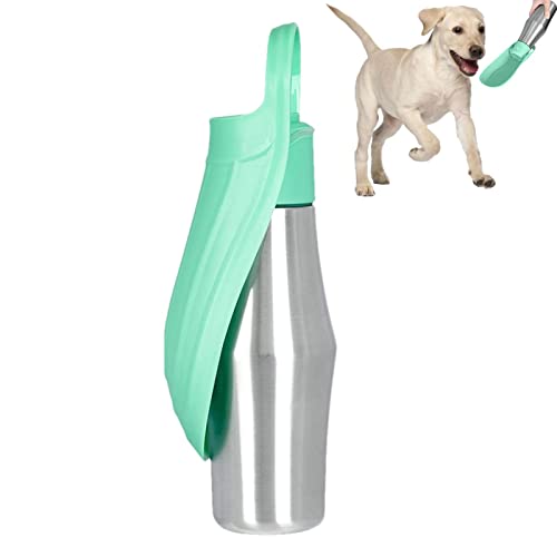 Lambo Hundereise-Wasserspender - 27oz auslaufsicherer Wasserspender mit Silikonring - Haustierzubehör 2-in-1-Hundewassernapf für Reisen, Camping, Ausflüge, Wandern von Lambo