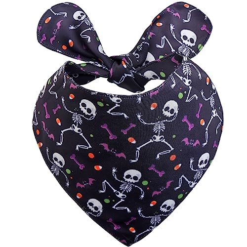 Halloween Hund Bandana Dreieck Reversible Lätzchen Haustier Schal Zubehör Urlaub für kleine, mittelgroße und große Hunde Haustier Mädchen Junge von Lamphyface