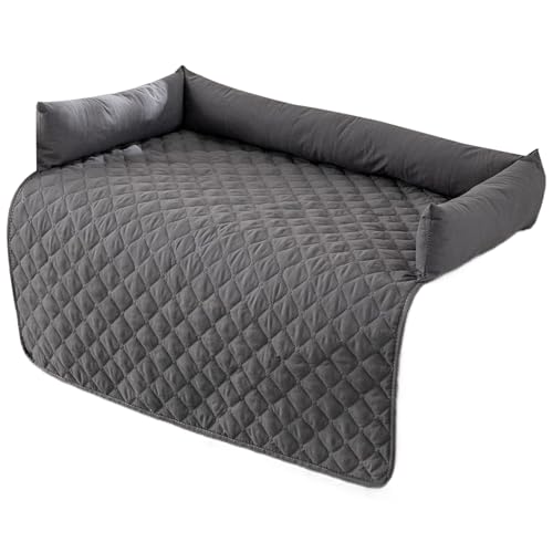 Lamppdcor Hundebett für Couch 47 x 30 Zoll Couch Hundebett 3-seitig 3-Seiten-Hundematte für Couch wasserdicht Couch Bett für Hunde von Lamppdcor