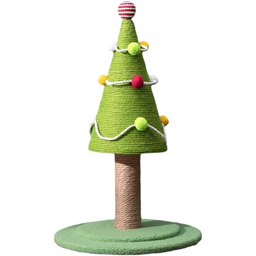 Weihnachtskatze Baum Katze Weihnachtsbaum Sisal Kratzer Weihnachtskatze Sicherheit Weihnachtsbaum Katze Baum süß stilvoll mit farbenfrohen Bällen Weihnachtsbaum für Katzen Geschenkspiel von Lamppdcor