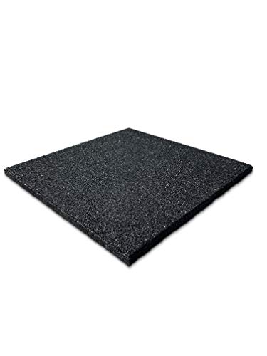 LANDGRID 1m² GS25 50x50x2,5cm Schwarz GranuSoft Fallschutzmatten Platte Gummimatten Spielplatz Bodenmatten Gymnastikmatte Fallschutzplatte von LANDGRID