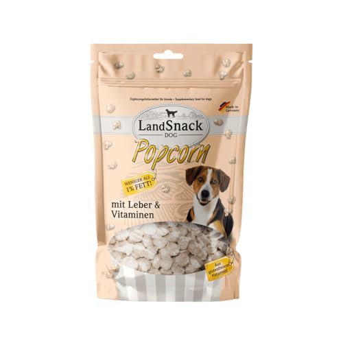 LandSnack Popcorn | der Reissnack für Hunde mit weniger als 1% Fett | Das besondere Leckerli aus Deutschland (mit Leber u. Vitaminen 100g) von LandSnack Dog