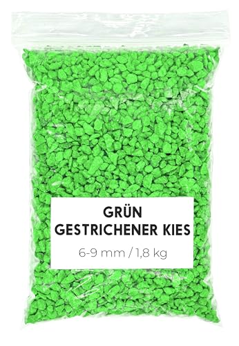 Landare Dekosteine Pistazie 1,8 Kg - Dekosteine für Vasen - Deko Granulat - Dekokies - Kieselsteine - Dekosteine - Gefärbte Steine (6-9 mm) von Landare