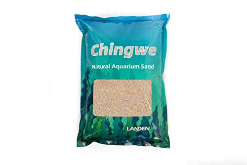 LANDEN Chingwe Aquascape Sand für Aquarium-Landschaft, 2 l, dekorativer Sand, natürlicher Kosmetikkies, heller Kies, 0,4–0,9 mm von Landen