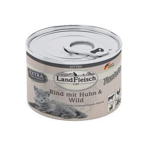 Landfleisch Cat Kitten Pastete Rind, Huhn & Wild 195 g - Sie erhalten 6 Packung/en; Packungsinhalt 195 g von Landfleisch