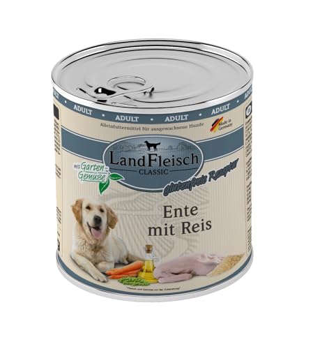 Landfleisch Dog Classic Ente mit Reis & Gartengemüse | 6X 800g von Landfleisch