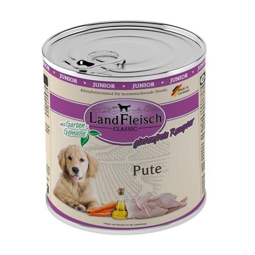 Landfleisch Dog Classic Junior Pute mit Gartengemüse | 6X 800g von Landfleisch