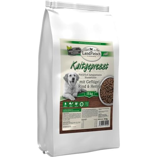 Landfleisch Dog Natur kaltgepresst, 1er Pack (1 x 15 kg) von Landfleisch