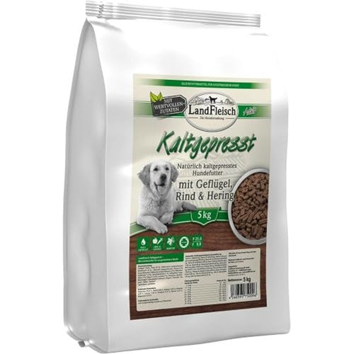 Landfleisch Dog Natur kaltgepresst, 1er Pack (1 x 5 kg) von Landfleisch