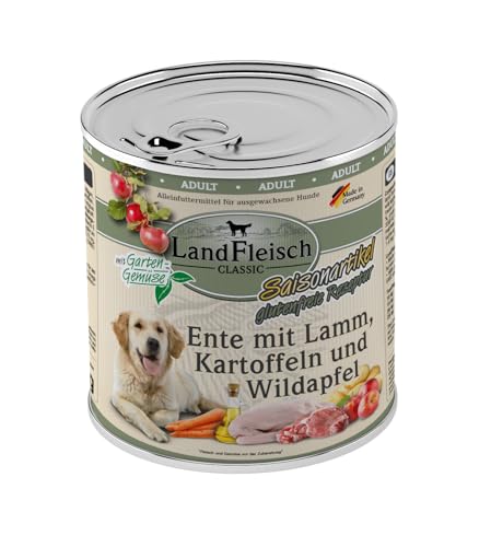 Landfleisch Ente mit Lamm, Wildapfel & Gartengemüse | 6X 800g von Landfleisch