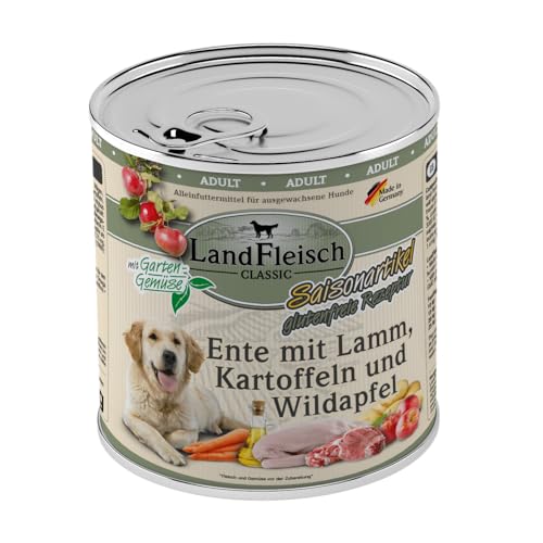 Landfleisch Ente mit Lamm, Wildapfel & Gartengemüse | 6X 800g von Landfleisch