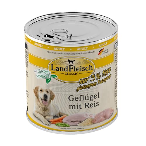 Landfleisch Geflügel mit Reis & Gartengemüse | 6X 800g von Landfleisch