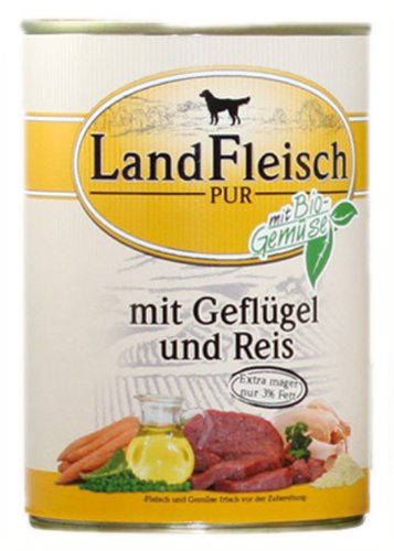 Landfleisch Geflügel & Reis, Größe:6X 800 g von Landfleisch