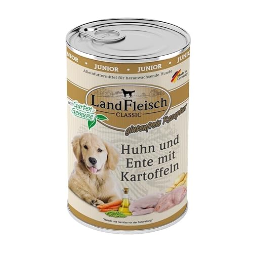 Landfleisch Junior Huhn, Ente & Kartoffeln mit Gartengemüse | 6X 400g von Landfleisch