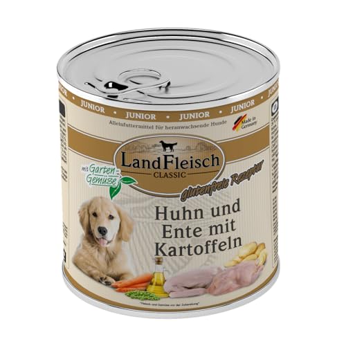 Landfleisch Junior Huhn & Ente & Kartoffeln mit Gartengemüse | 6X 800g von Landfleisch