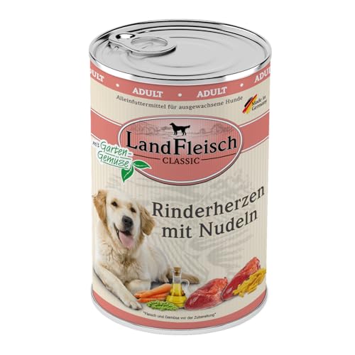 Landfleisch Rinderherzen mit Nudeln & Gartengemüse | 6X 400g von Landfleisch